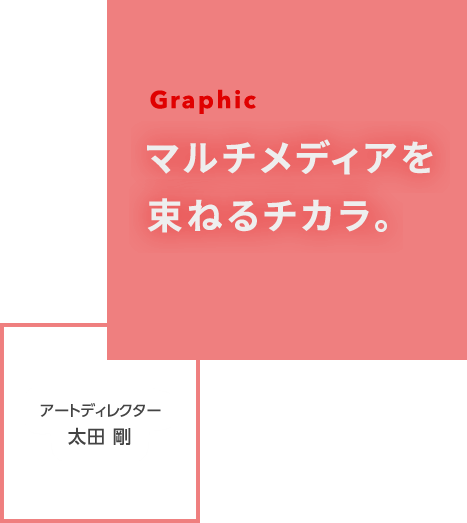 Graphic マルチメディアを束ねるチカラ。 アートディレクター 太田 剛